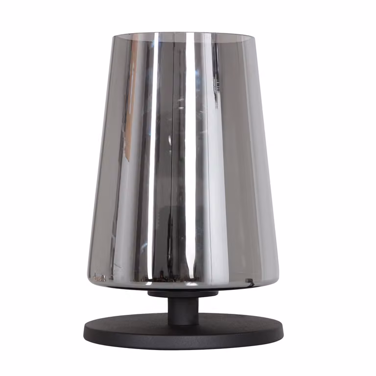 Lampada da tavolo - nero - Ancilla - vetro metallo - Ø 15cm - E27 - 3103ZW - Steinhauer