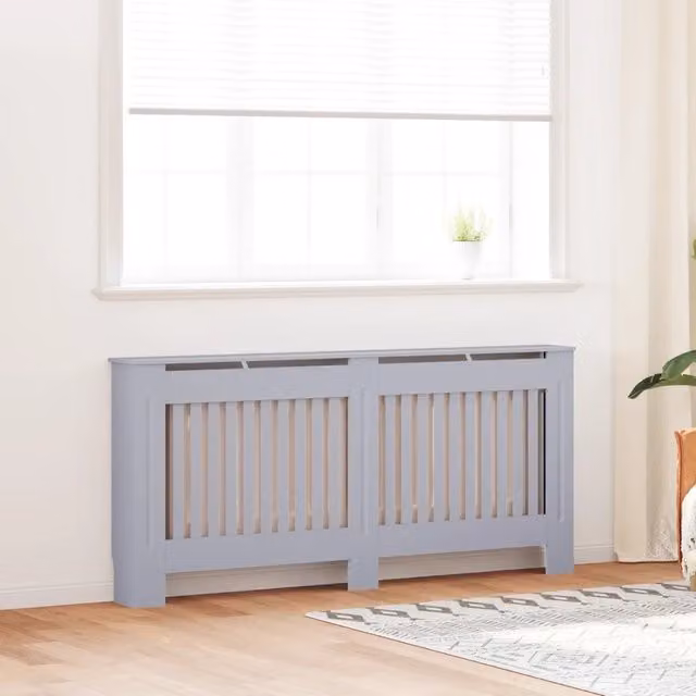 Copertura per radiatore vidaXL in legno multistrato colore antracite L: 172 cm, P: 19 cm, H: 81,5 cm