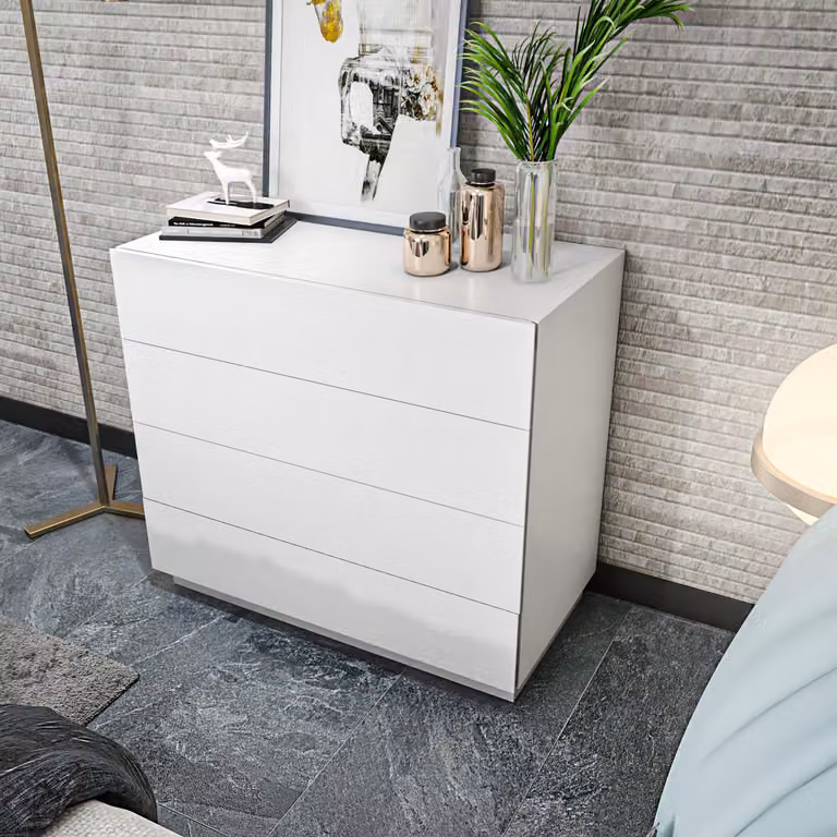 Skye Decor, Lines- Lines CAN, bianco, cassettiera, 81,6x90x45 cm, 100% pannello di particelle rivestito in melaminico