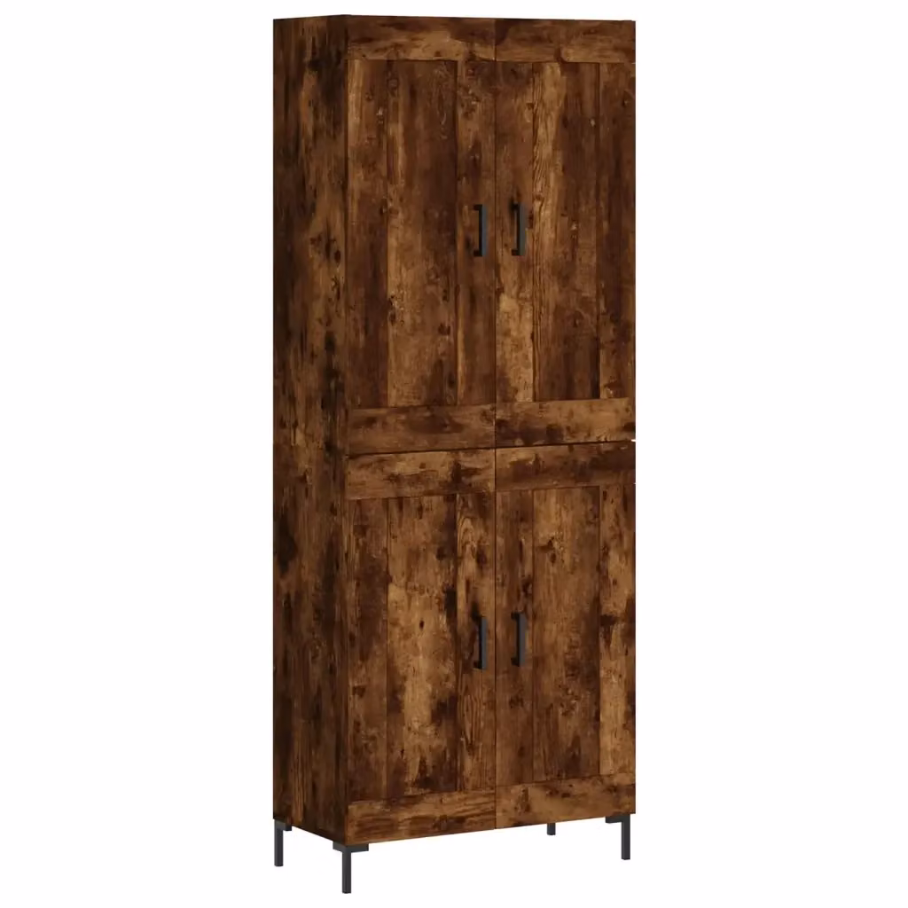 Credenza in stile industriale vidaXL in legno e metallo color marrone L: 69,5 cm, P: 34 cm, H: 180 cm – 2