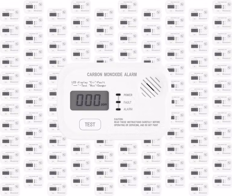 Rivelatore di CO Wiltec con display set 120 pezzi, rivelatore di monossido di carbonio incl. batterie sostituibili
