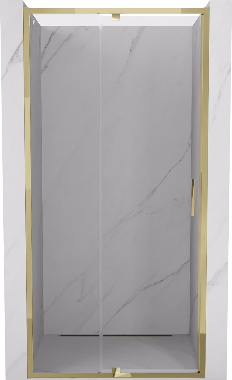 Mexen Exo porta doccia a battente 110 cm, trasparente, dorata - 819-110-000-50-00