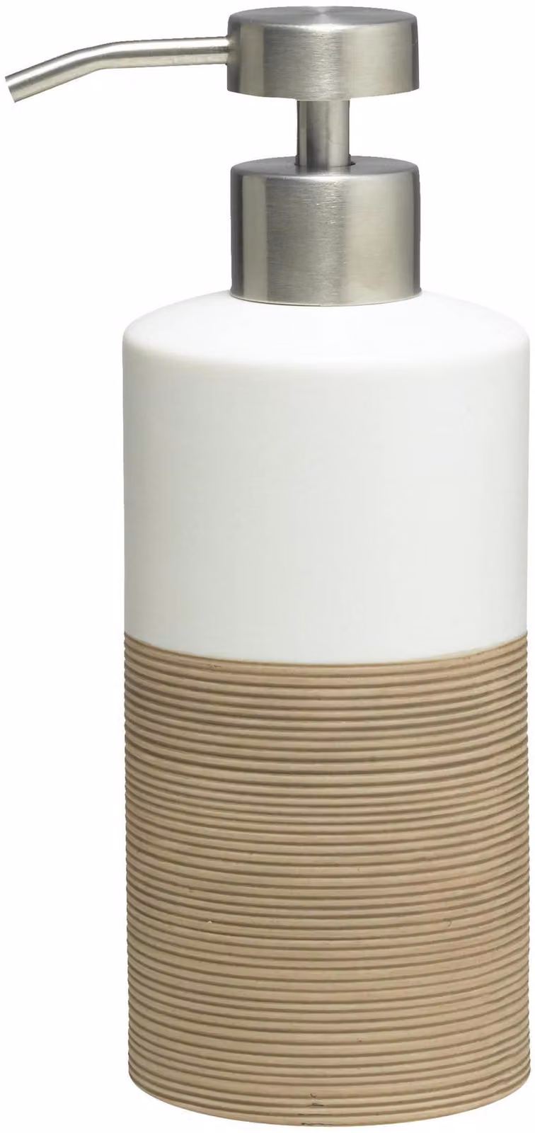 Dispenser per sapone in pelle di foca Doppio in porcellana sabbia, 361840265