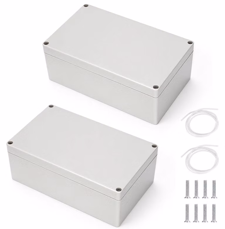 2 scatole di montaggio a parete, colore bianco, dimensioni 200 x 120 x 75 mm, grado di protezione IP65
