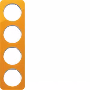 Berker 10142339 Cornice arancione trasparente/bianco polare lucido Berker R.1