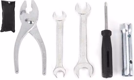 Kit di riparazione multiuso per motori da moto - Con chiave inglese, pinze e set di adattatori per candele - Leva di riparazione multiuso