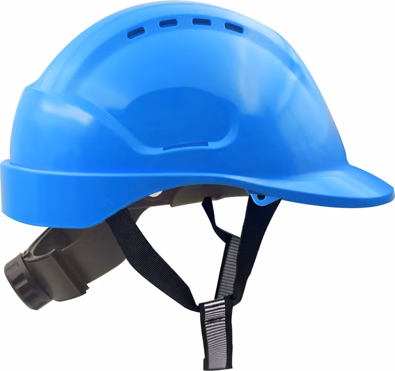 Mustbau MBU-GM16-BLU Elmetto da costruzione, elmetto di sicurezza, elmetto da lavoro, elmetto da operaio, 52-66cm regolabile