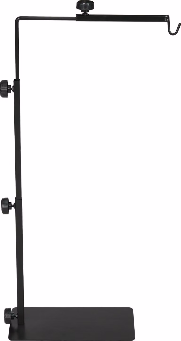 Fortuna Lai Supporto per lampada riscaldante per terrari, regolabile in altezza, 40x15x95 cm, nero