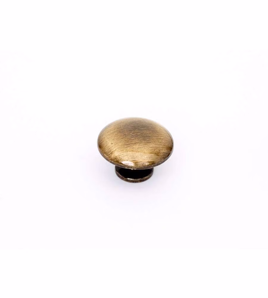 Pomolo liscio in metallo bronzo 25 mm