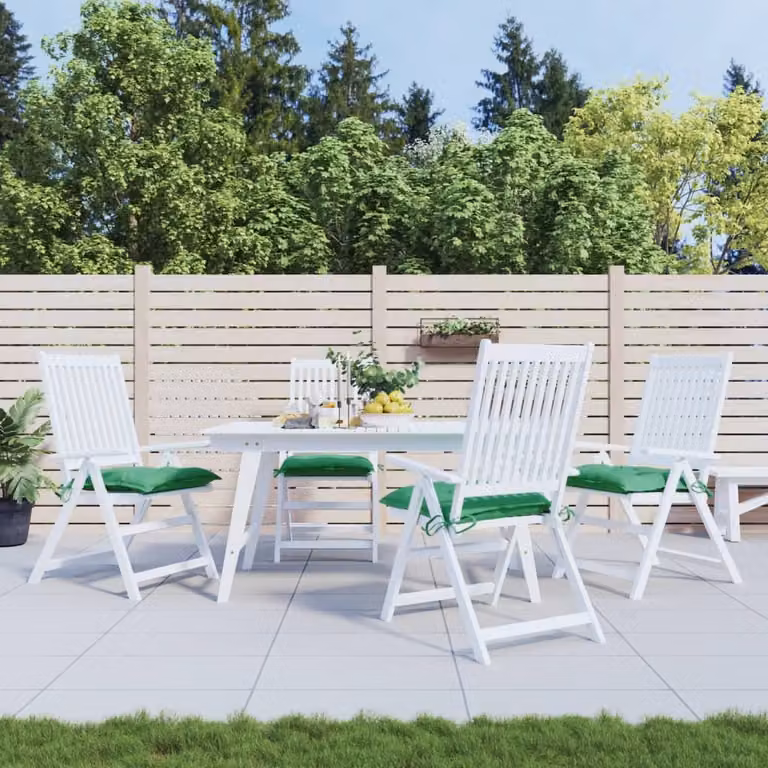 Set di 4 cuscini per pallet vidaXL verdi in tessuto Oxford impermeabile e traspirante, L/P/H: 50 x 50 x 7 cm