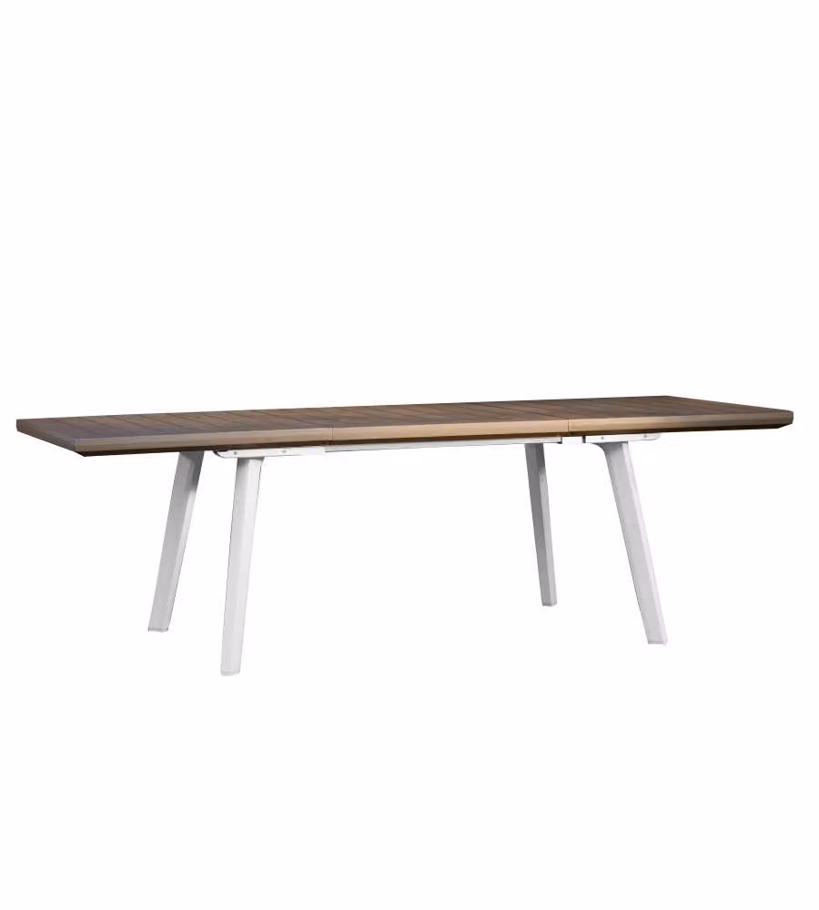 Keter Tavolo allungabile Harmony Giardino Bianco/Cappuccino 162-241 cm