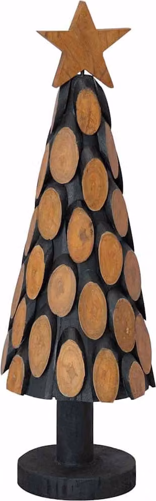 Albero di Natale Marrone 61 cm Legno massello di teak
