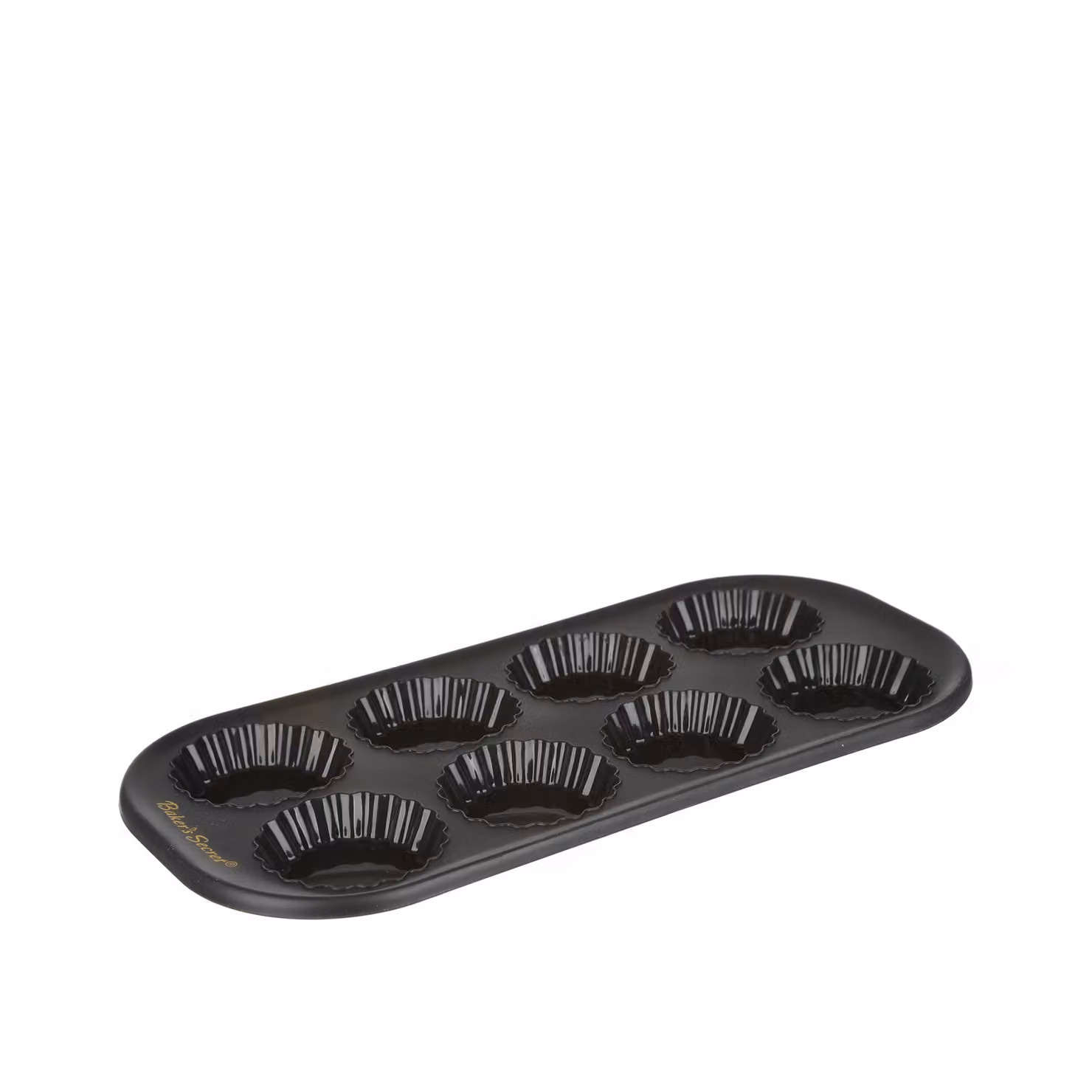 Stampo per 8 muffin Baker's Secret in silicone nero con bordo rinforzato e superficie antiaderente – 2