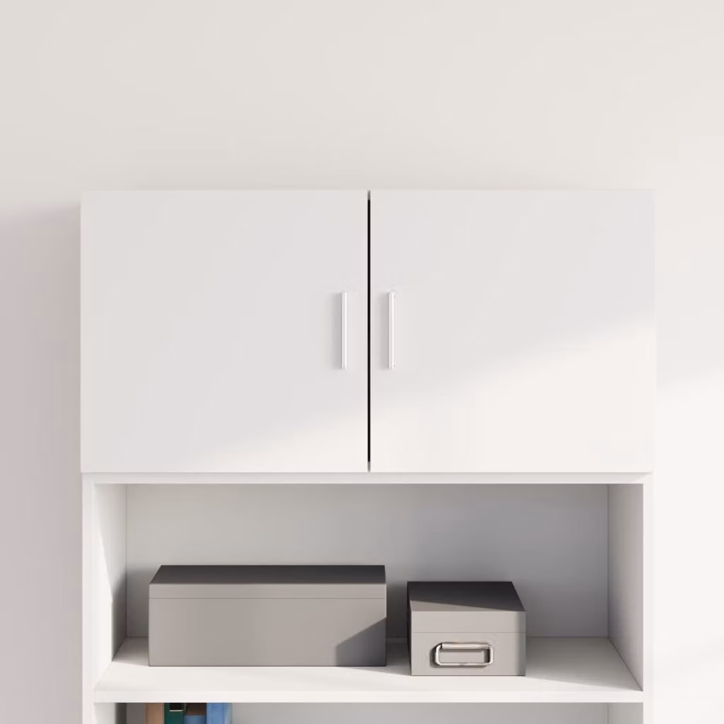Mobile a parete vidaXL Bianco in Legno Multistrato e MDF L: 80 cm, P: 42,5 cm, H: 40 cm