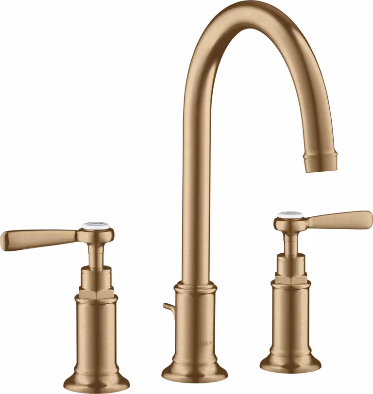 hansgrohe AXOR Mitigeur lavabo 3 trous Montreux 180, vidage escamotable, béqu'illes, projection 175mm, 16514140, 16514140