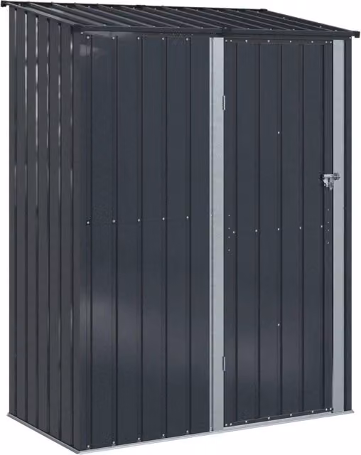 Casette da giardino Antracite 153,5 x 86 x 200 cm Metallo CFW6455731