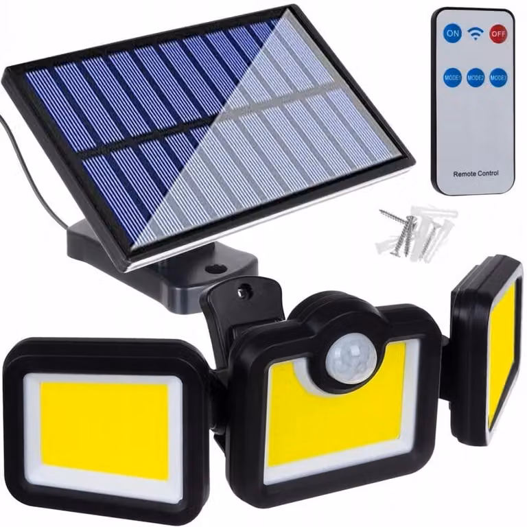 Verk 12324 Illuminazione solare 171 COB LED con sensore di movimento PIR