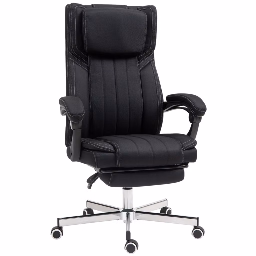 Sedia da ufficio girevole Xylo nera con poggiatesta e altezza regolabile L 65 cm, P 61 cm, H 105-113 cm – 2