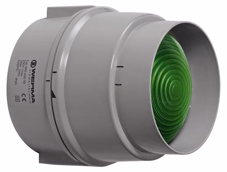 WERMA Lampada di segnalazione Werma Signaltechnik 890.200.00 Verde Luce permanente 12 V/AC, 12 V/DC, 24 V/AC, 24 V