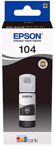 Flacone di inchiostro Epson EcoTank 104 Nero per stampanti inkjet