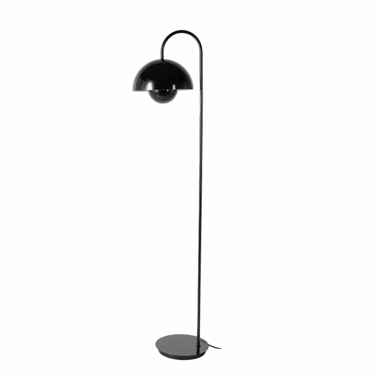 Lampada da terra ALPINALUZ a forma di Zeta, design nordico, metallo, attacco E27, nera