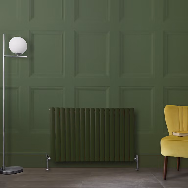 Radiatore di Design Orizzontale Verde (Evergreen) - 635mm x 1000mm - Pannello Doppio  - Revive