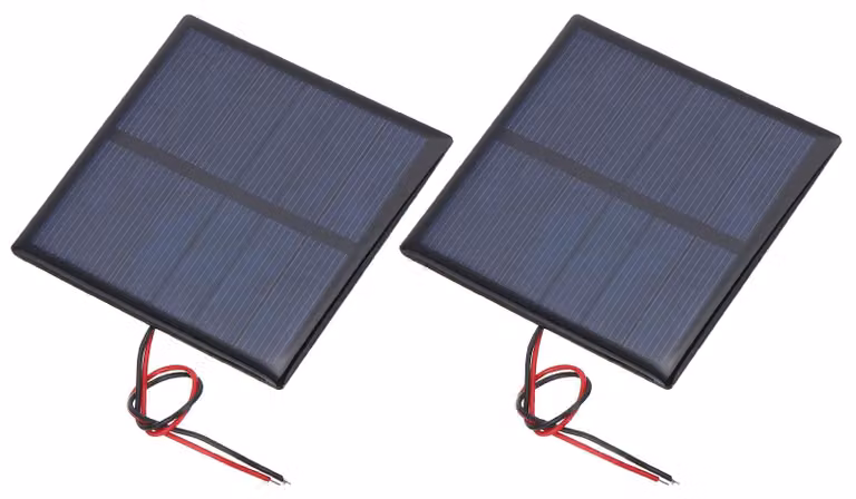 2 pannelli solari mini da 0,63 W, 3 V, 210 mA, policristallini, con 2 cavi