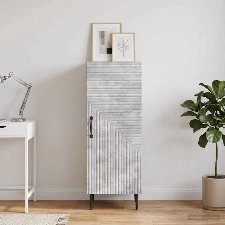 Credenza vidaXL in stile industrial Grigio Cemento L/P/H: 33 x 34,5 x 89,5 cm
