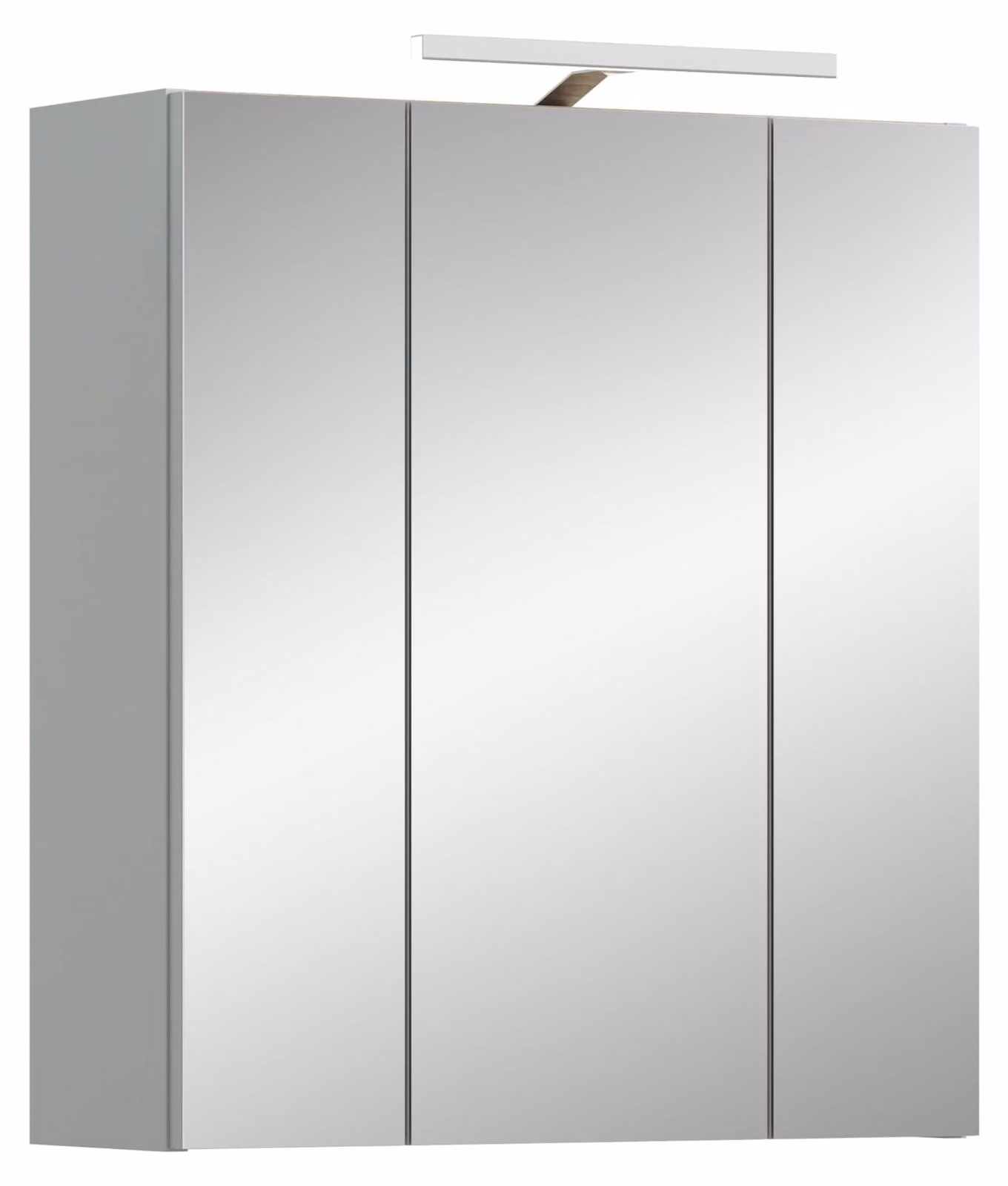 Specchio con illuminazione a LED, dimensioni 60x68x19 cm, finitura "rovere chiaro"
