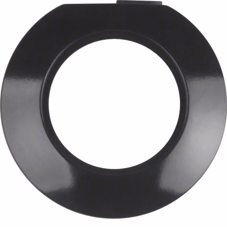 Cornice terminale Hager a 1 posto, serie WTD3371BG 1930, nero lucido