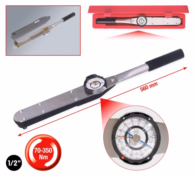 KS TOOLS 1/2" Chiave dinamometrica di prova 70-350Nm - 516.3640