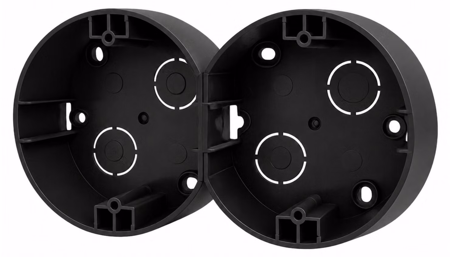 Cornice da incasso retrò a 2 moduli I Curve VX1 nero opaco