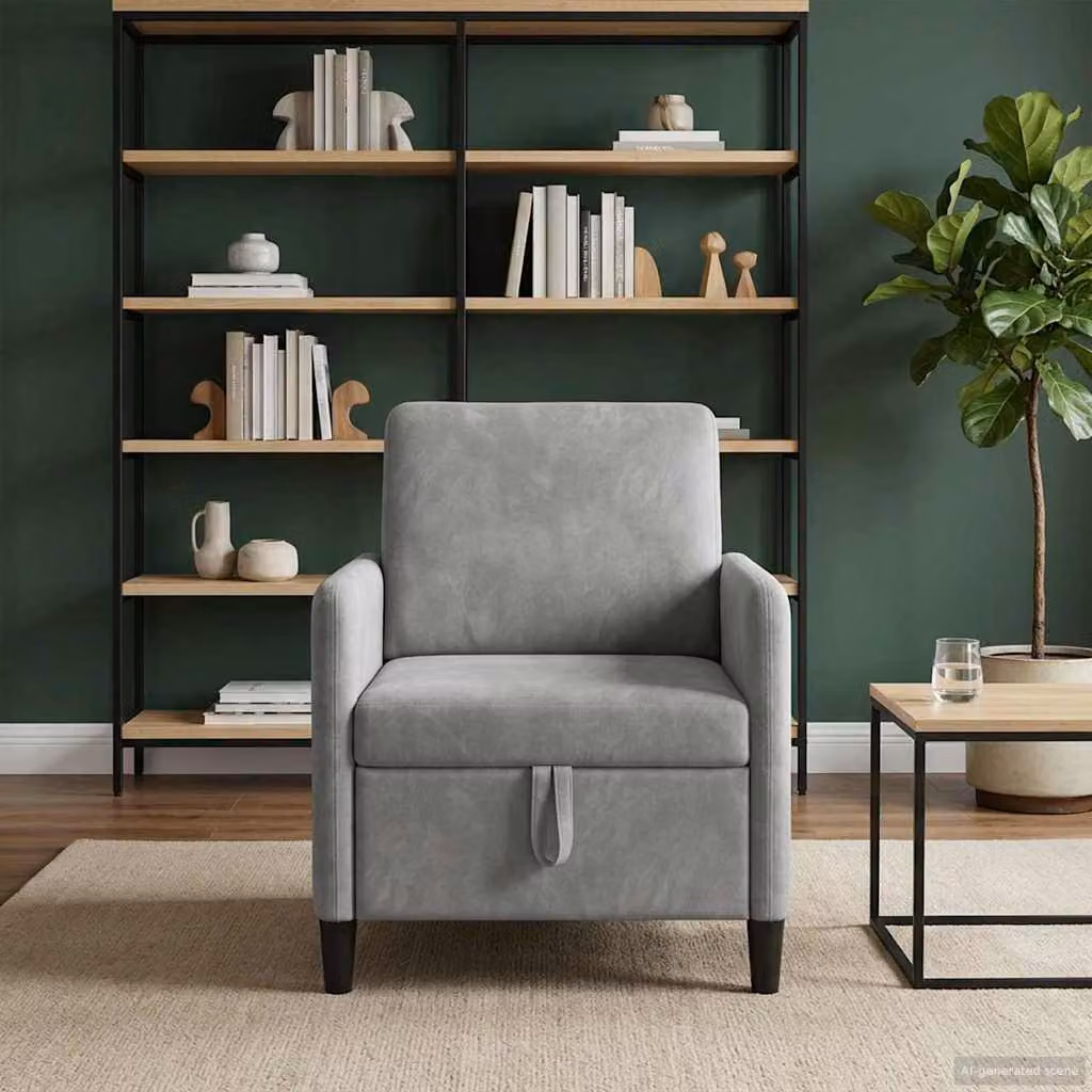 vidaXL Divano con Storage Grigio L: 72 cm, P: 78 cm, H: 87 cm