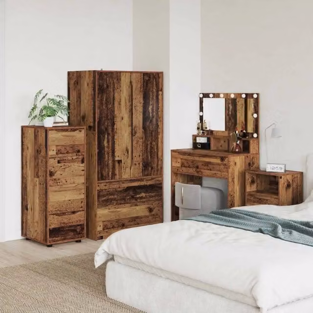 Armadio vidaXL in legno marrone con cassetti interni e ante a battente L/P/H: 40 x 48 x 105 cm