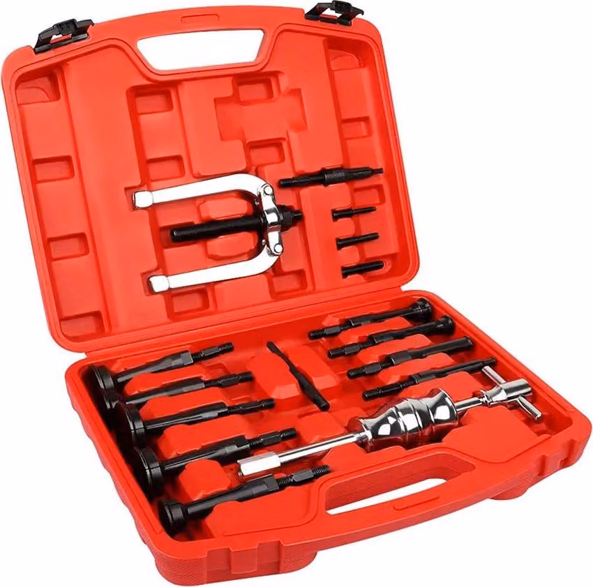 Set di estrattori per cuscinetti Blindloch: estrattore per cuscinetti interni e guarnizioni - Set di 16 pezzi - Per cuscinetti metallici - Con custodia