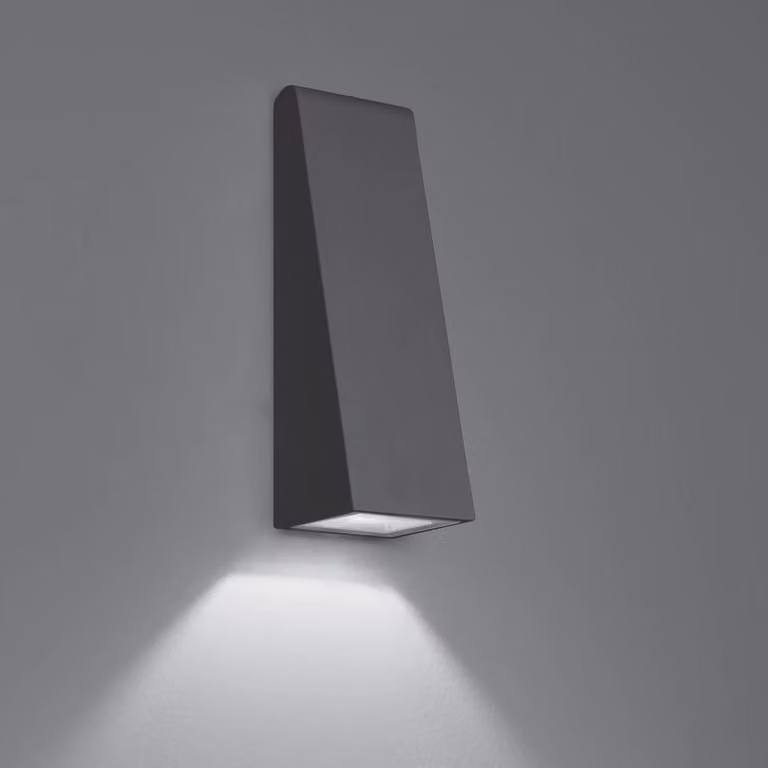 Artemide Applique da esterni a LED Cuneo Mini, Nero, Alluminio, Design, Applique LED da esterni