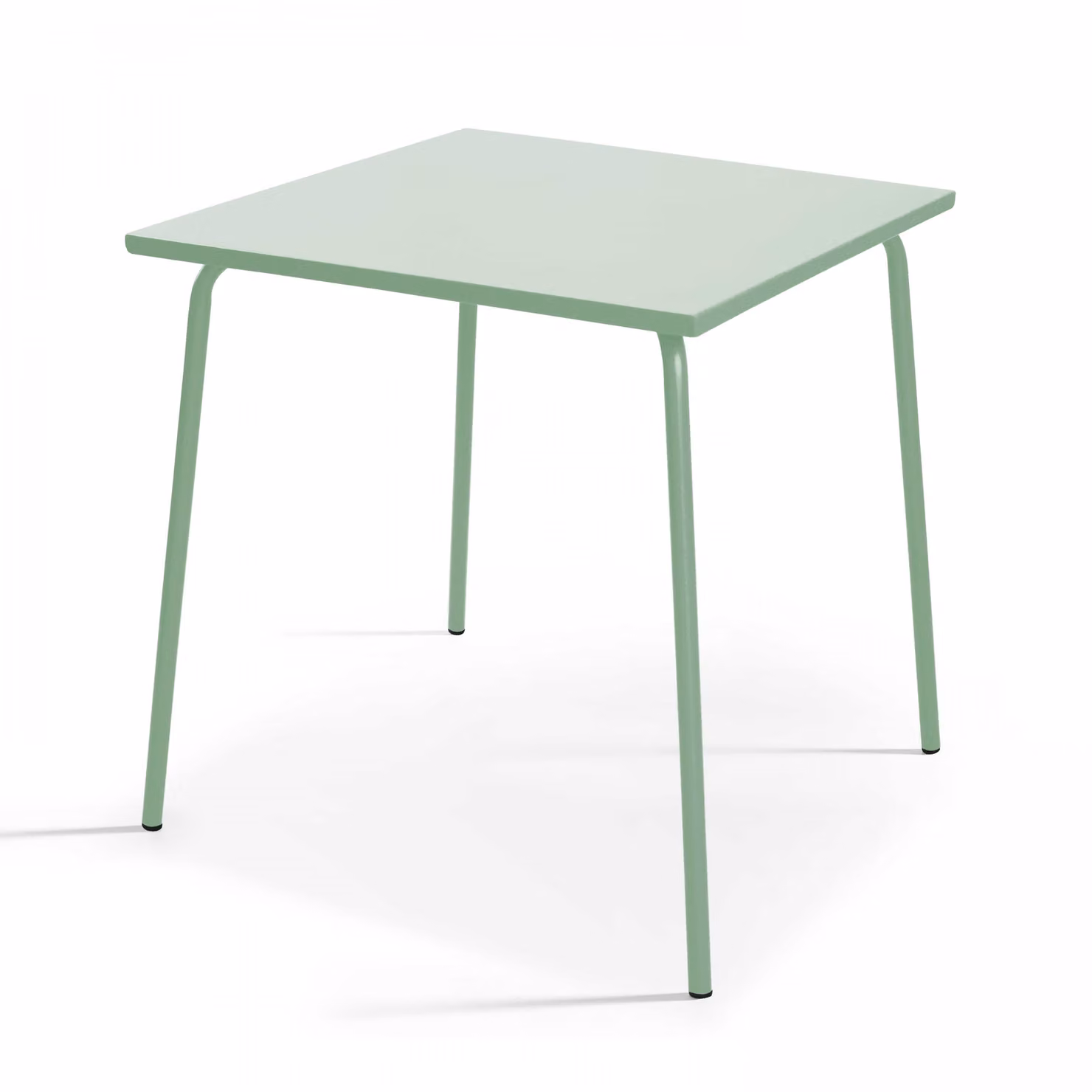 Tavolo da giardino quadrato in metallo verde salvia 70cm - Oviala Palavas