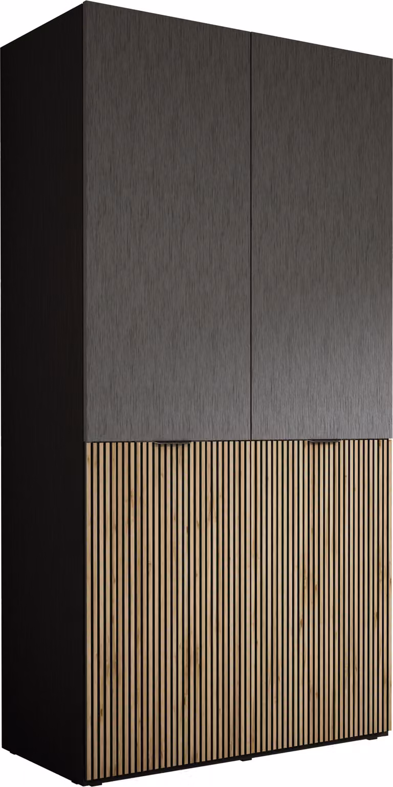 Armadio, nero grafite / rovere Wotan, 100 x 200 x 51 cm
