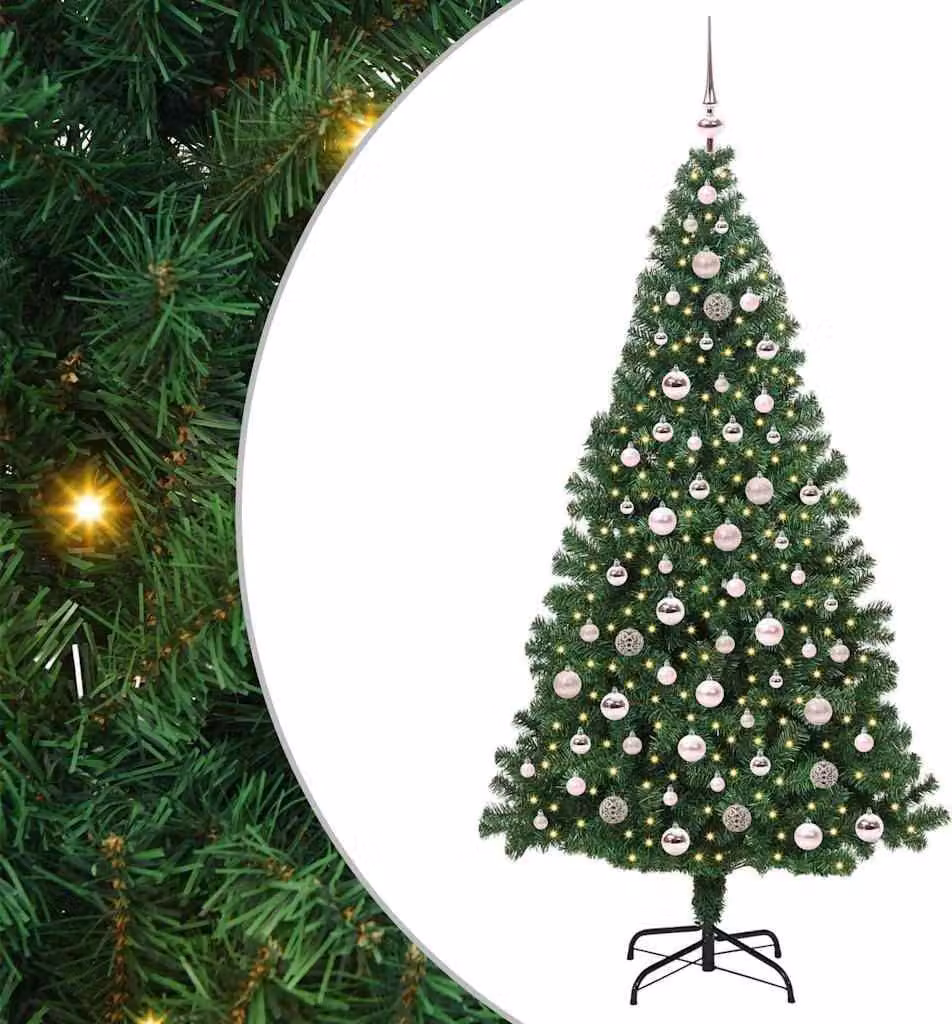 Albero di Natale artificiale con 300 LED Verde 210 cm