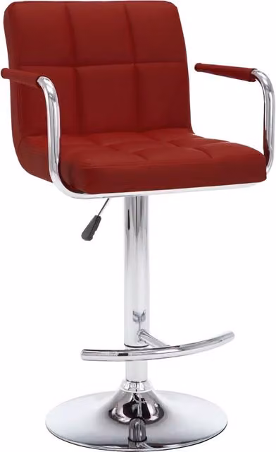 Sgabelli da Bar 2 pz Rosso Vino in Similpelle 323629