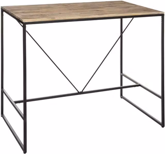 Tavolo rettangolare in legno di acacia e metallo Atmosphera Createur d'interieur, marrone, L: 115 cm, P: 70 cm, H: 98 cm