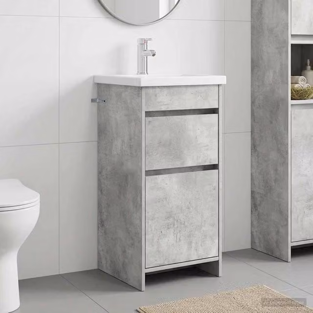 Mobile da bagno con lavabo Grigio Cemento 42 x 40 x 84,5 cm 890723