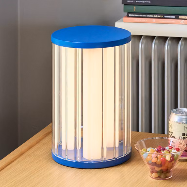 Hübsch Lampada da tavolo Aru, dimmerabile, Blu, Soggiorno / Sala da pranzo, Metallo, Moderno, Lampada da tavolo