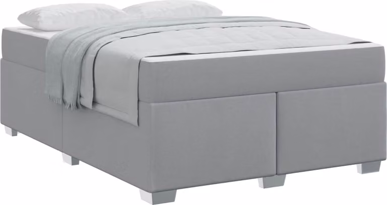 Struttura del letto Grigio chiaro 140 x 200 cm Tessuto