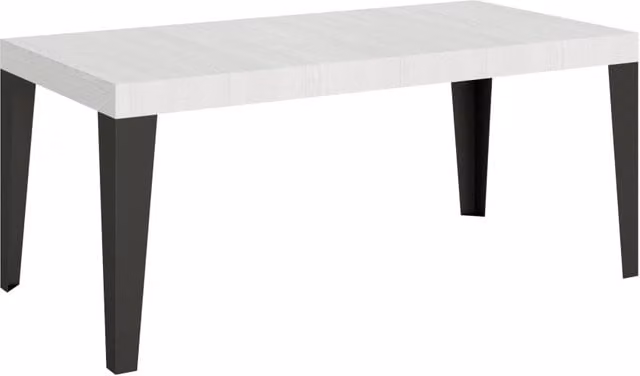 Tavolo da pranzo allungabile GIORDANOSHOP in legno di frassino bianco, L/P/H: 180-440 x 90 x 77 cm