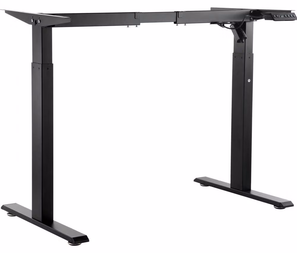 Struttura regolabile elettricamente per scrivania - Altezza: 70-117 cm - Lunghezza: 90-135 cm - Acciaio al carbonio laminato a freddo - Struttura ergonomica per scrivania