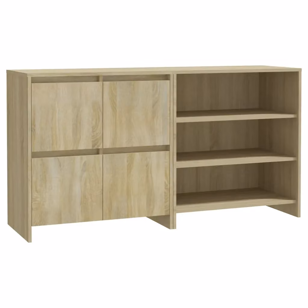 Set di 2 credenze moderne vidaXL in legno multistrato color rovere, montaggio a parete, L: 75 cm, P: 40,5 cm, H: 70 cm – 2