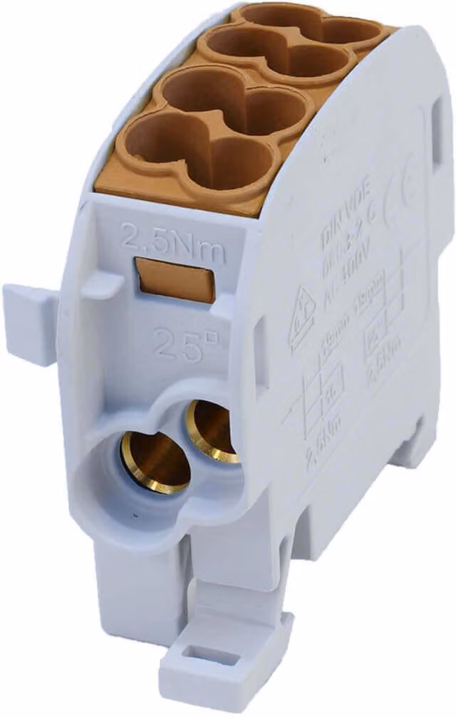 Blocco di connessione SCB 25 Al/Cu, unipolare, SIMBLOCK, colore marrone, codice prodotto 81501015