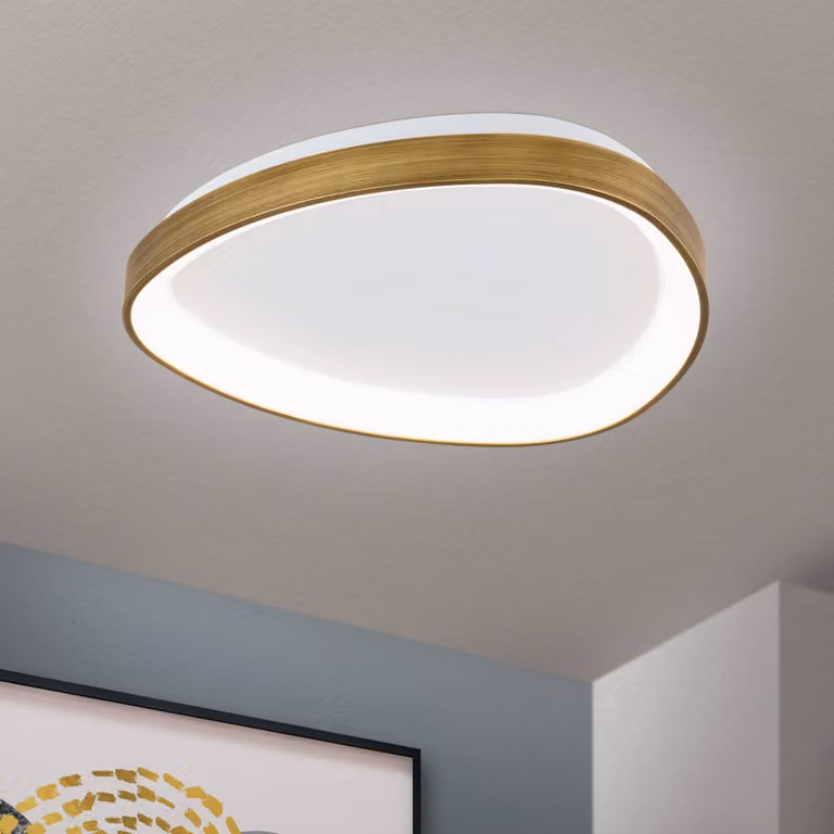 ORION Plafoniera a LED Charlie, Bronzo / Ottone antico, Soggiorno / Sala da pranzo, Plastica, Moderno, Plafoniera LED