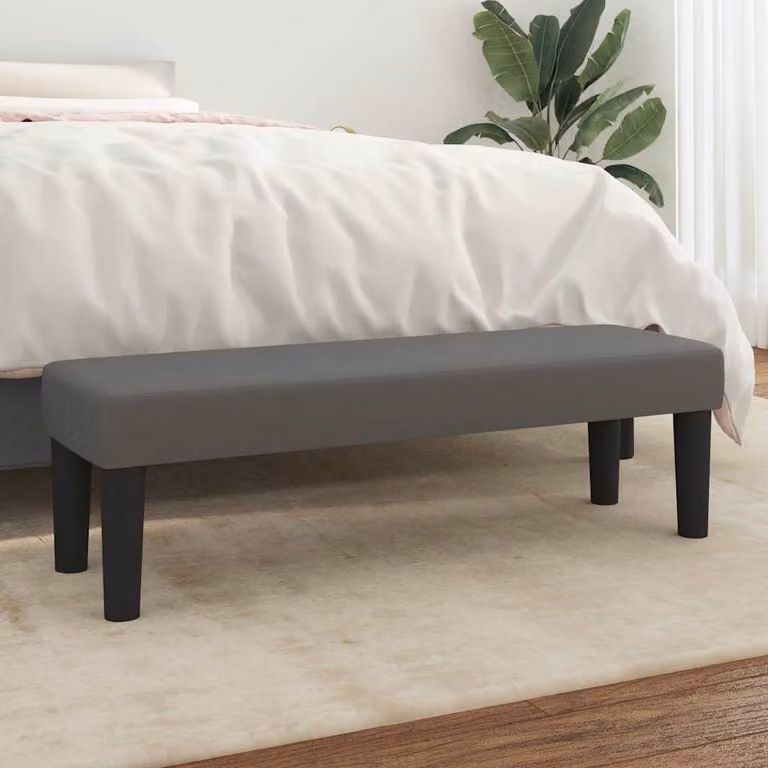 Panca moderna vidaXL in similpelle grigia L 100 x P 30 x H 30 cm